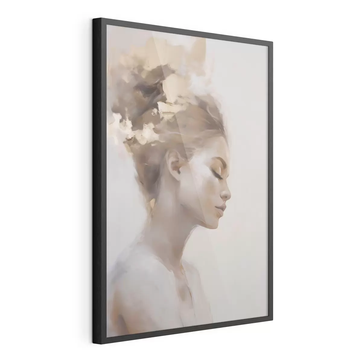Poster Profilporträt einer jungen Frau f51134