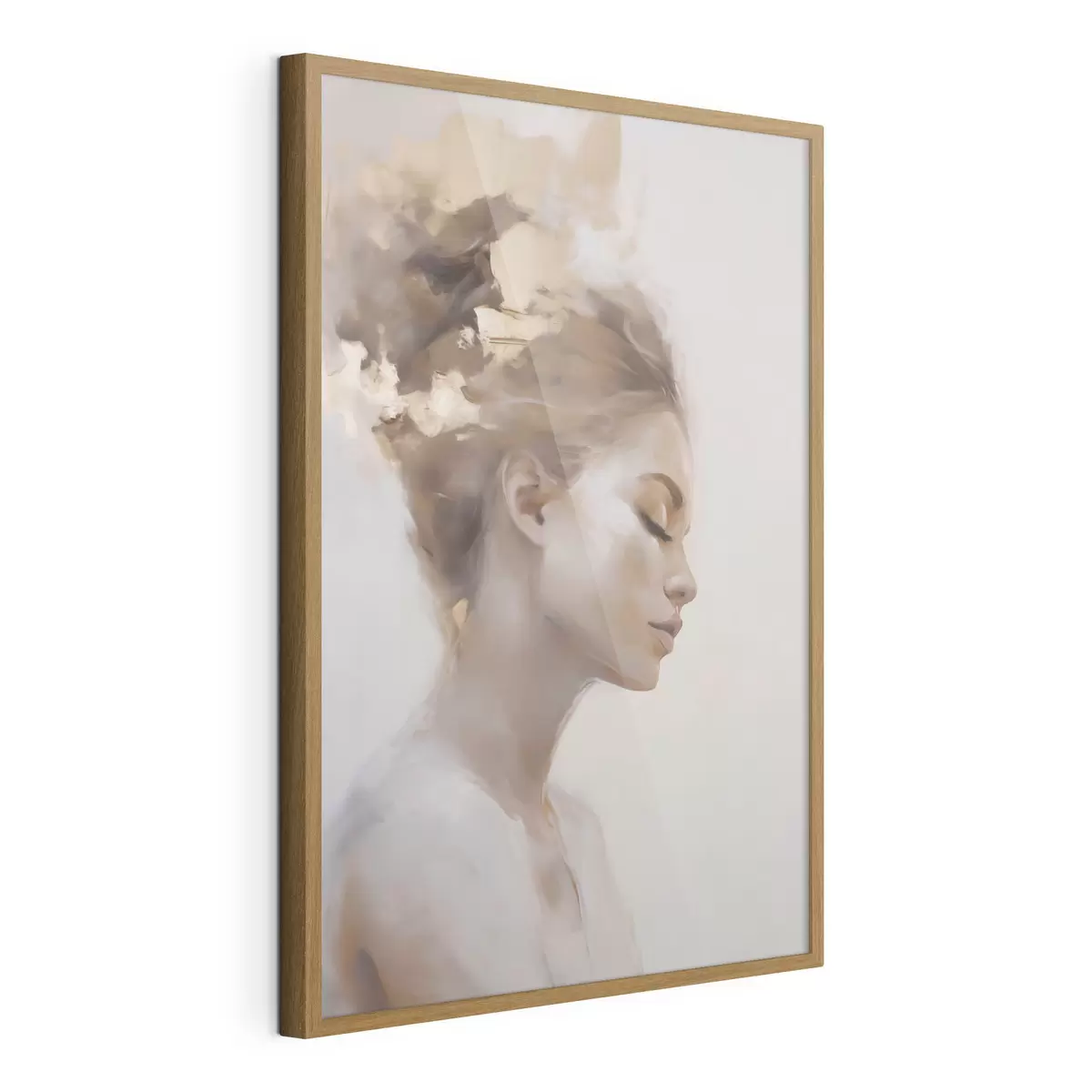 Poster Profilporträt einer jungen Frau f51134