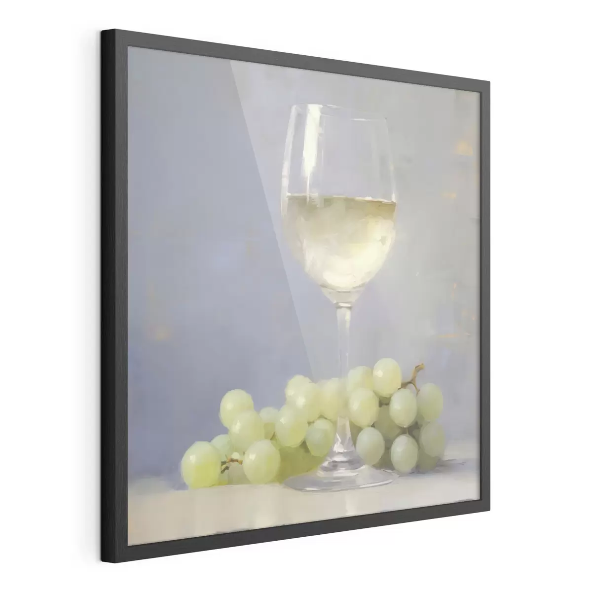 Poster Ein Glas Wein und Weintrauben, die Nachbildung eines Gemäldes f51136