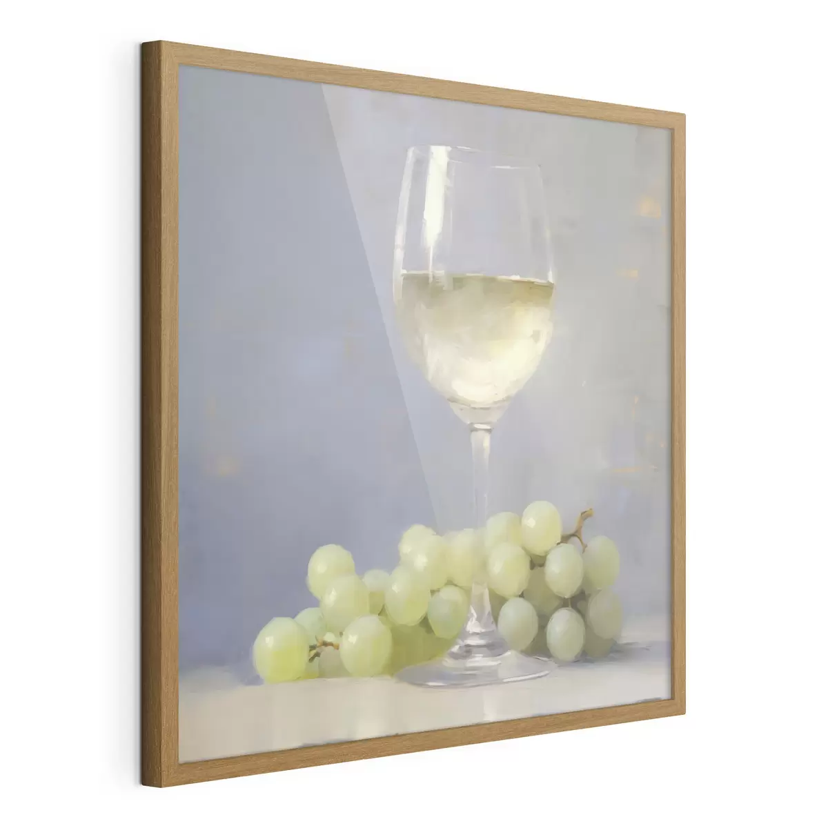Poster Ein Glas Wein und Weintrauben, die Nachbildung eines Gemäldes f51136