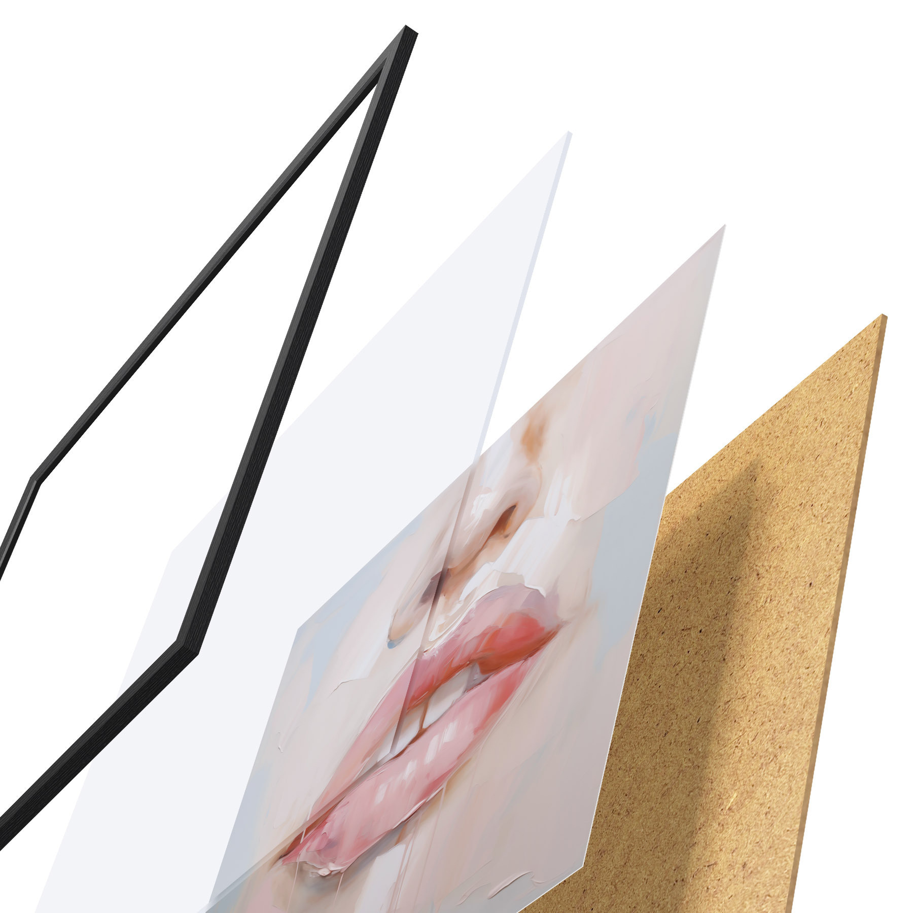 Poster Lippen, Nachbildung eines Gemäldes f51138