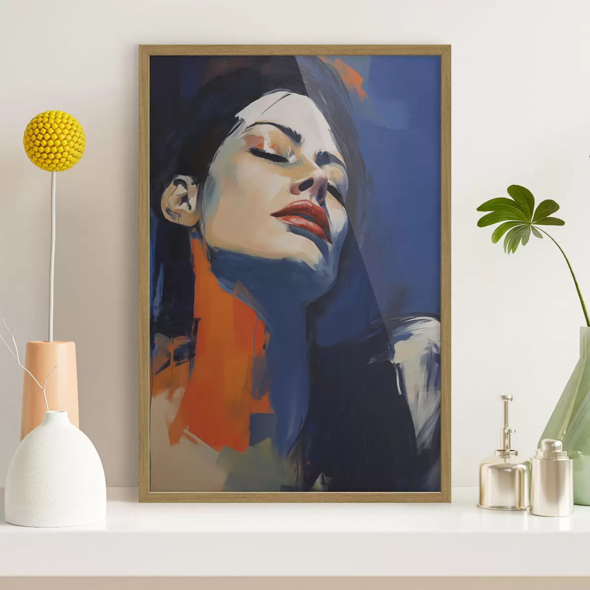 Poster Schlafendes Mädchen, Nachbildung eines Gemäldes f51140