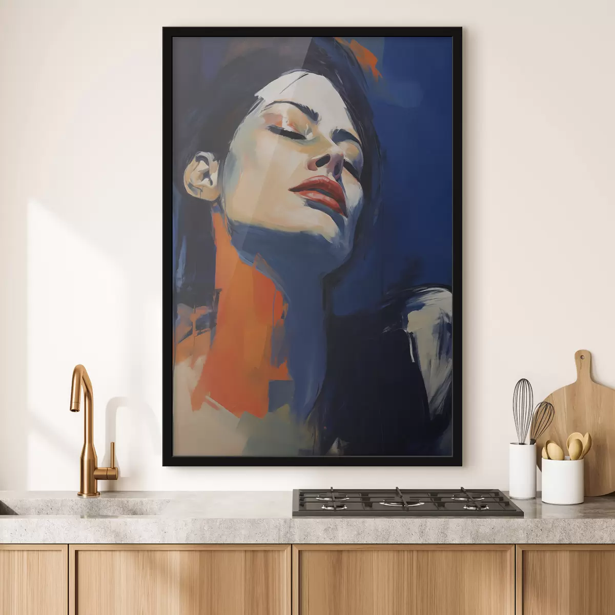 Poster Schlafendes Mädchen, Nachbildung eines Gemäldes f51140