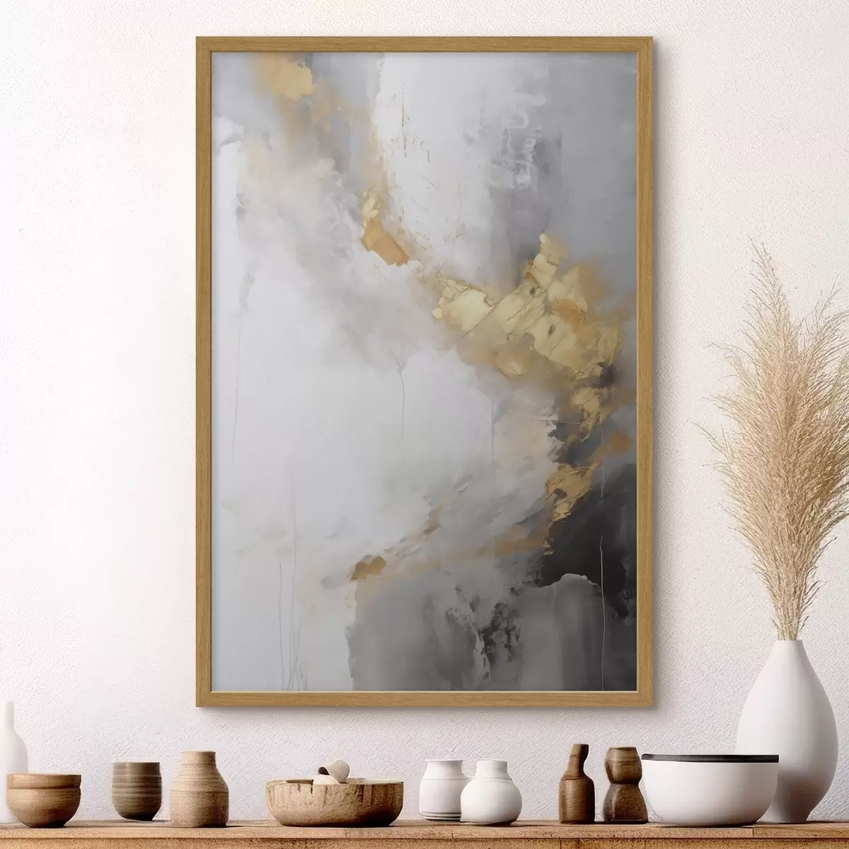 Poster Moderne Abstraktion, Nachahmung der Malerei f51142