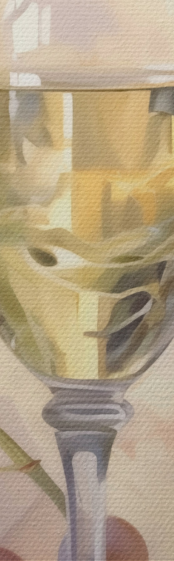 Fototapete Ein Glas Wein und Weintrauben, Gemälde-Reproduktion m31093