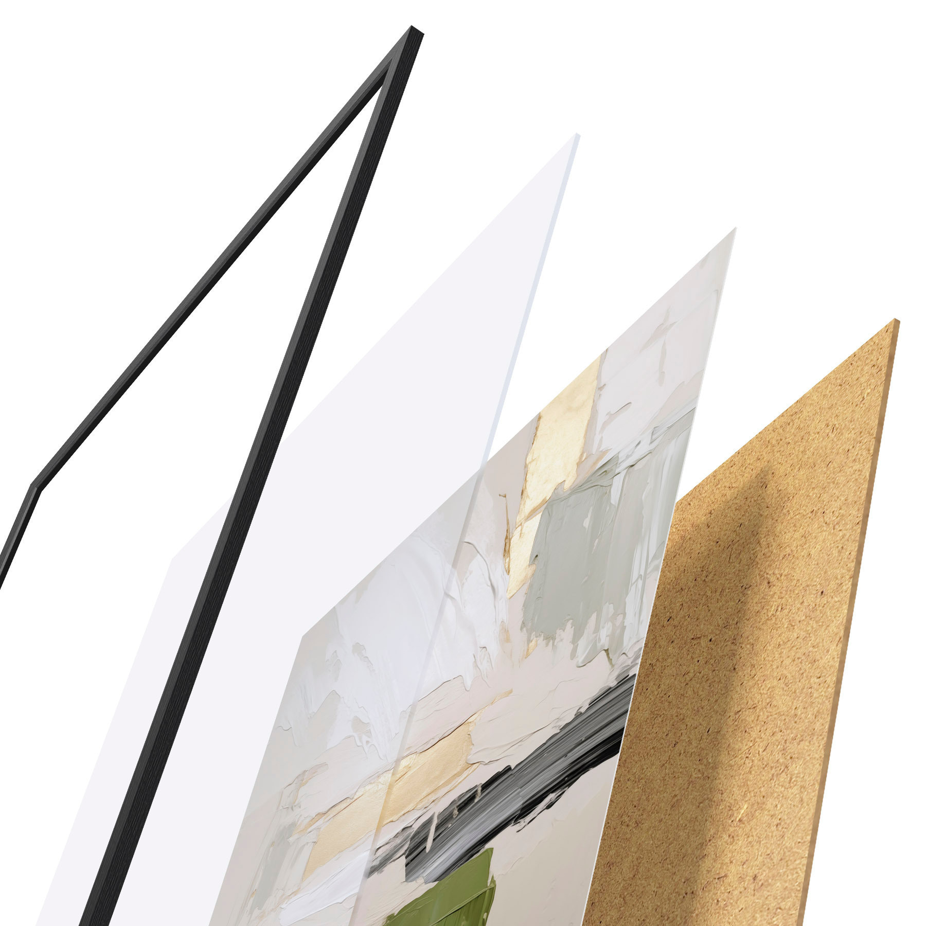 Poster Abstraktion, Nachahmung der Malerei d31092