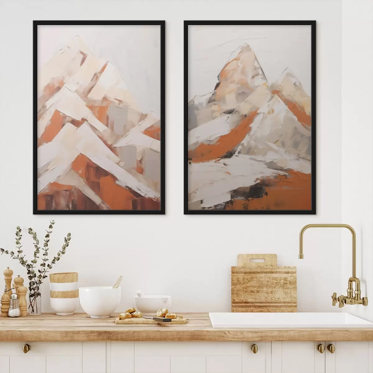 Poster Berge, Nachbildung eines Gemäldes d31094