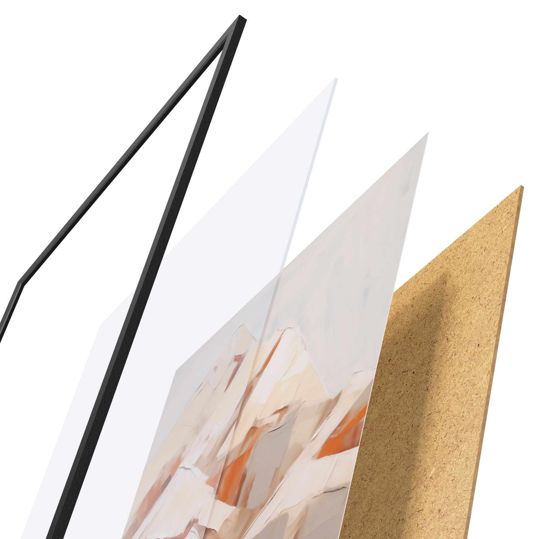Poster Berge, Nachbildung eines Gemäldes d31094