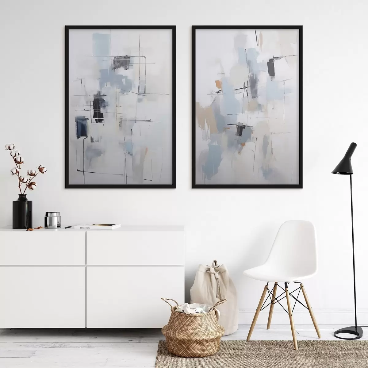 Poster Chaotische Abstraktion, Nachahmung der Malerei d31095