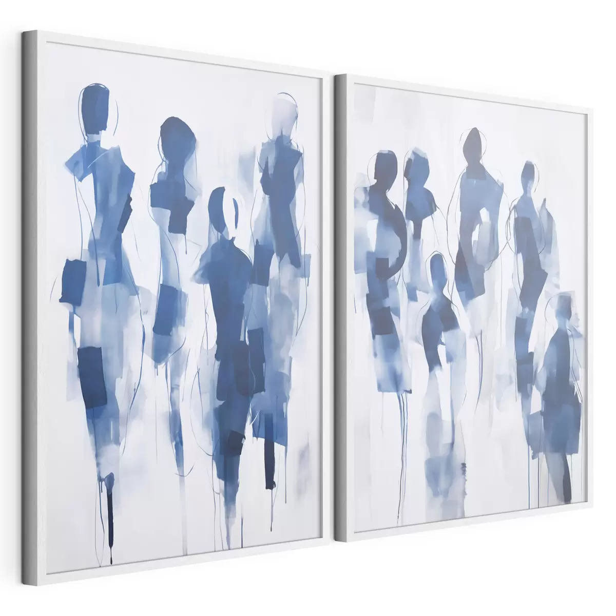 Poster Abstrakte Silhouetten, Malerei-Imitation d31097