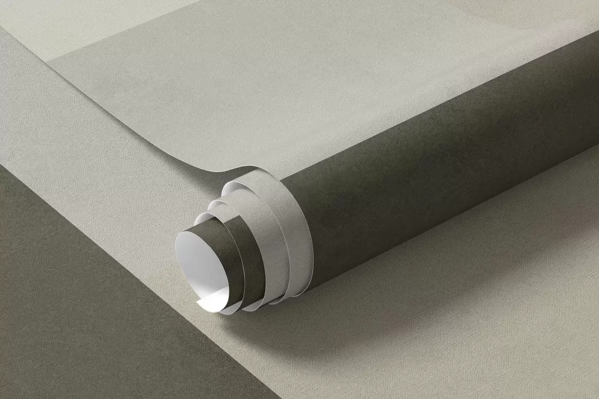 Fototapete Geometrische Komposition aus olivfarbenen, grauen und beigen Blöcken w05890v3