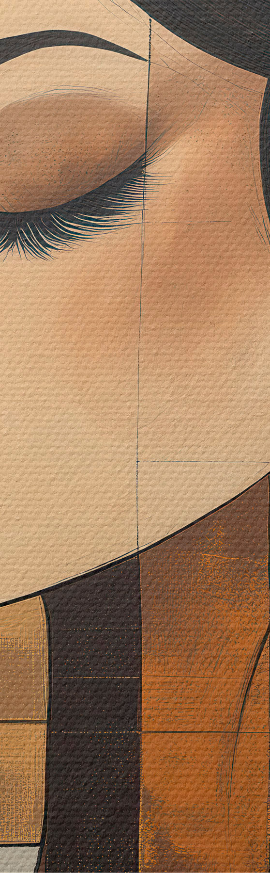 Fototapete Abstraktes Gesicht eines Mädchens s51069