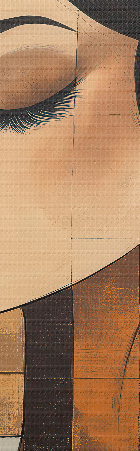 Fototapete Abstraktes Gesicht eines Mädchens s51069