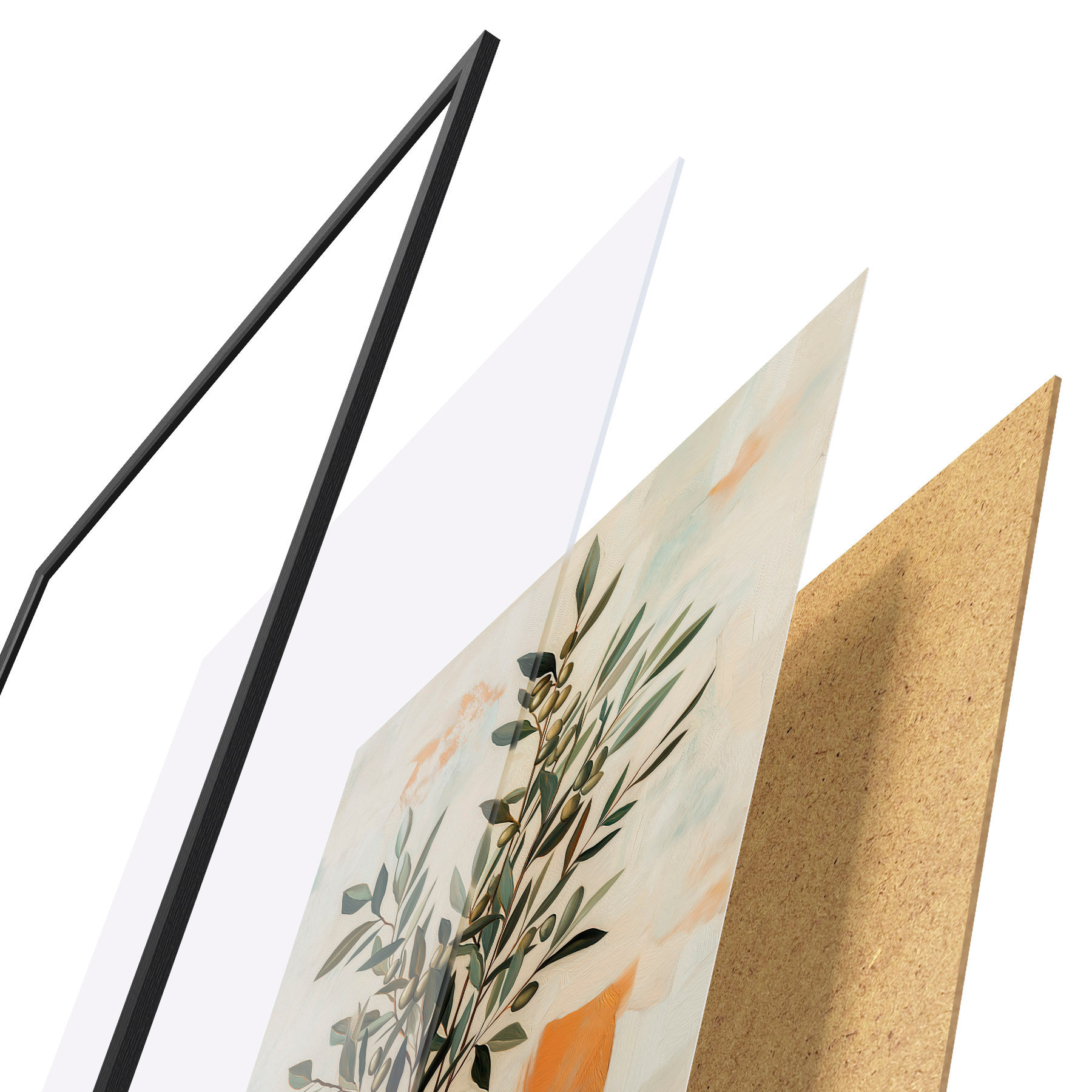 Poster Olivenzweige in einer Vase f51047