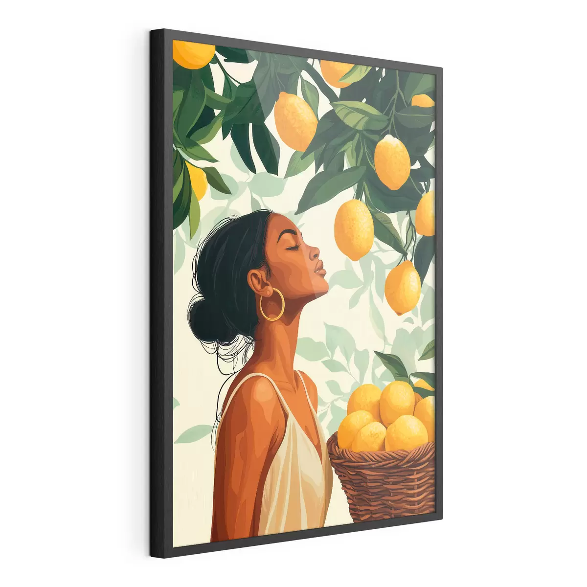 Poster Ein Mädchen unter Zitronen f51049