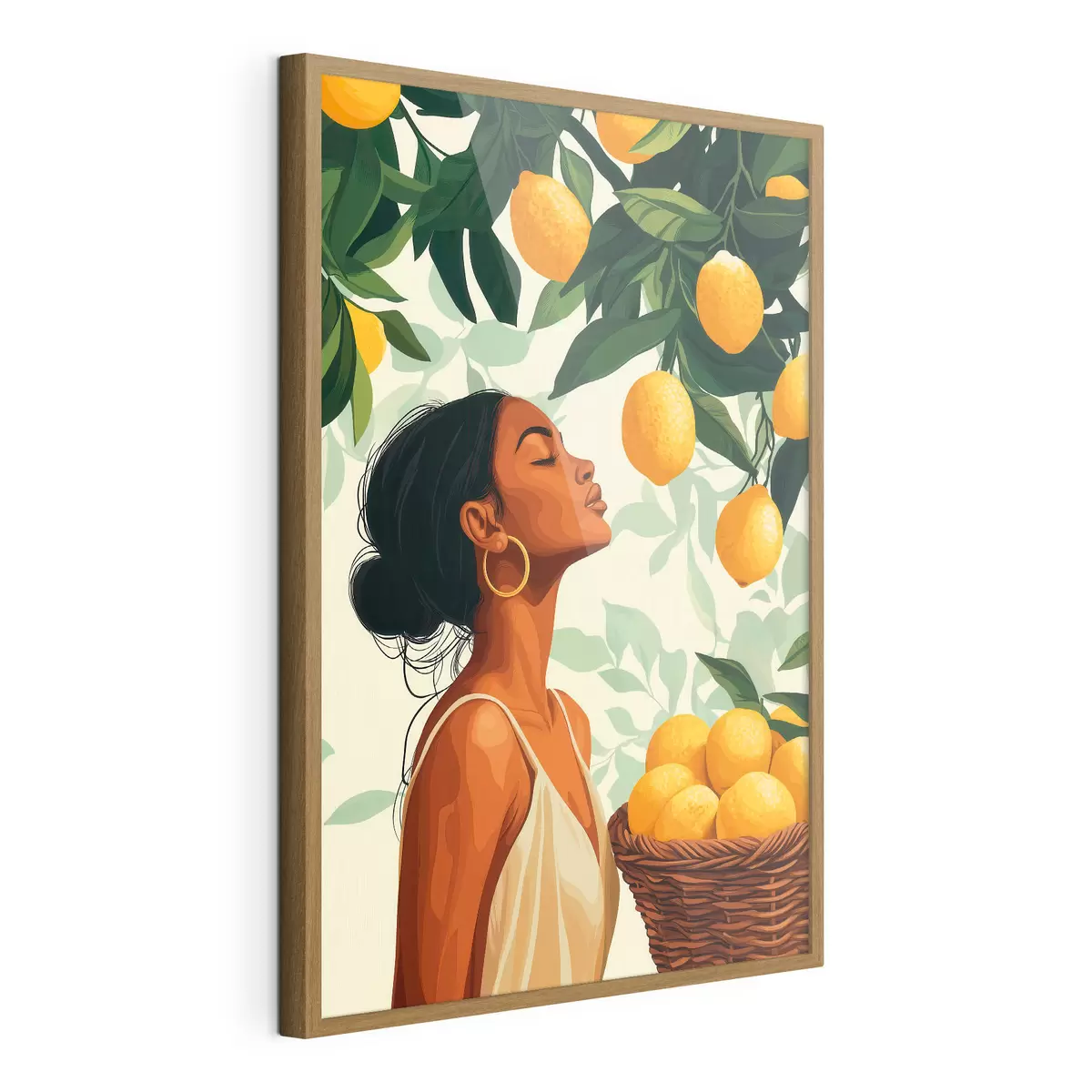 Poster Ein Mädchen unter Zitronen f51049