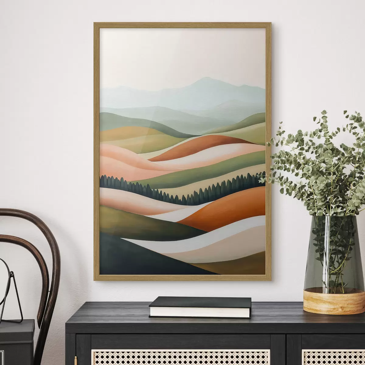 Poster Farbenfrohe Hügel f51056
