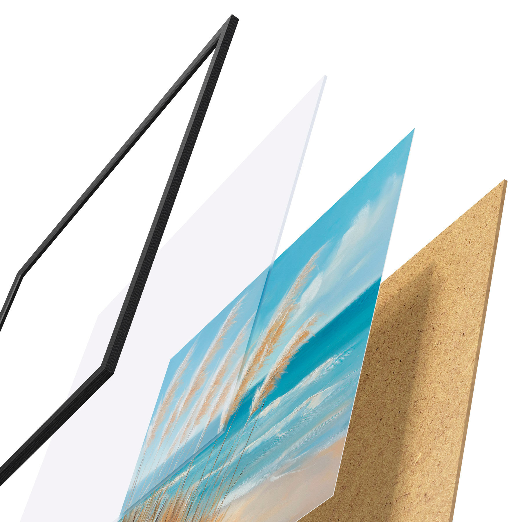 Poster Getreideähren am Meer f51061