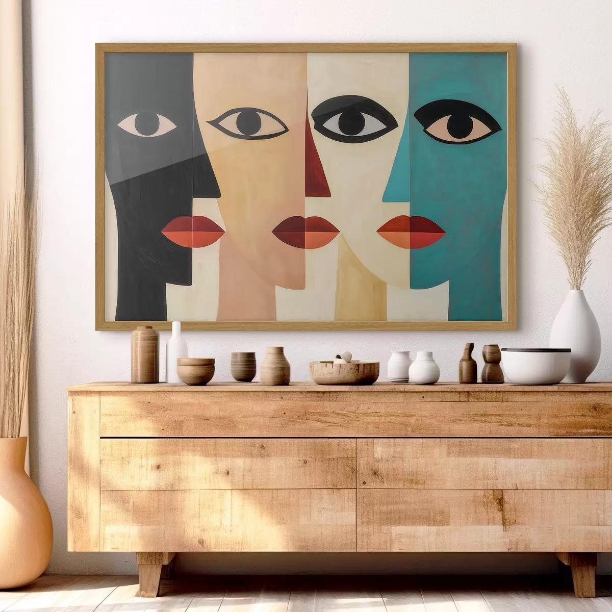 Poster Abstrakte Gesichter f51063