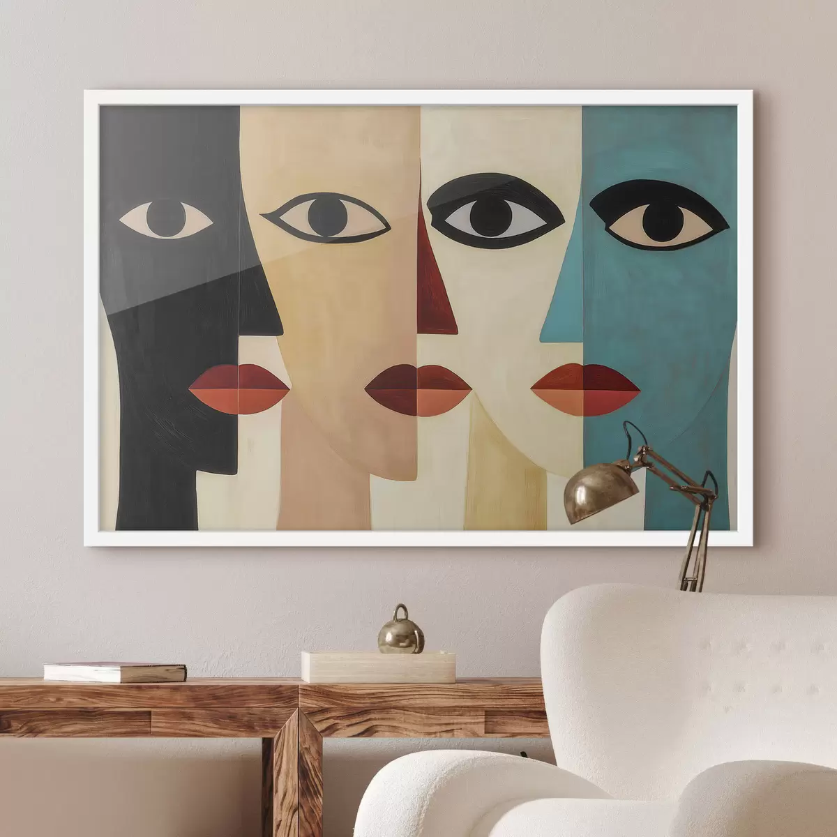 Poster Abstrakte Gesichter f51063