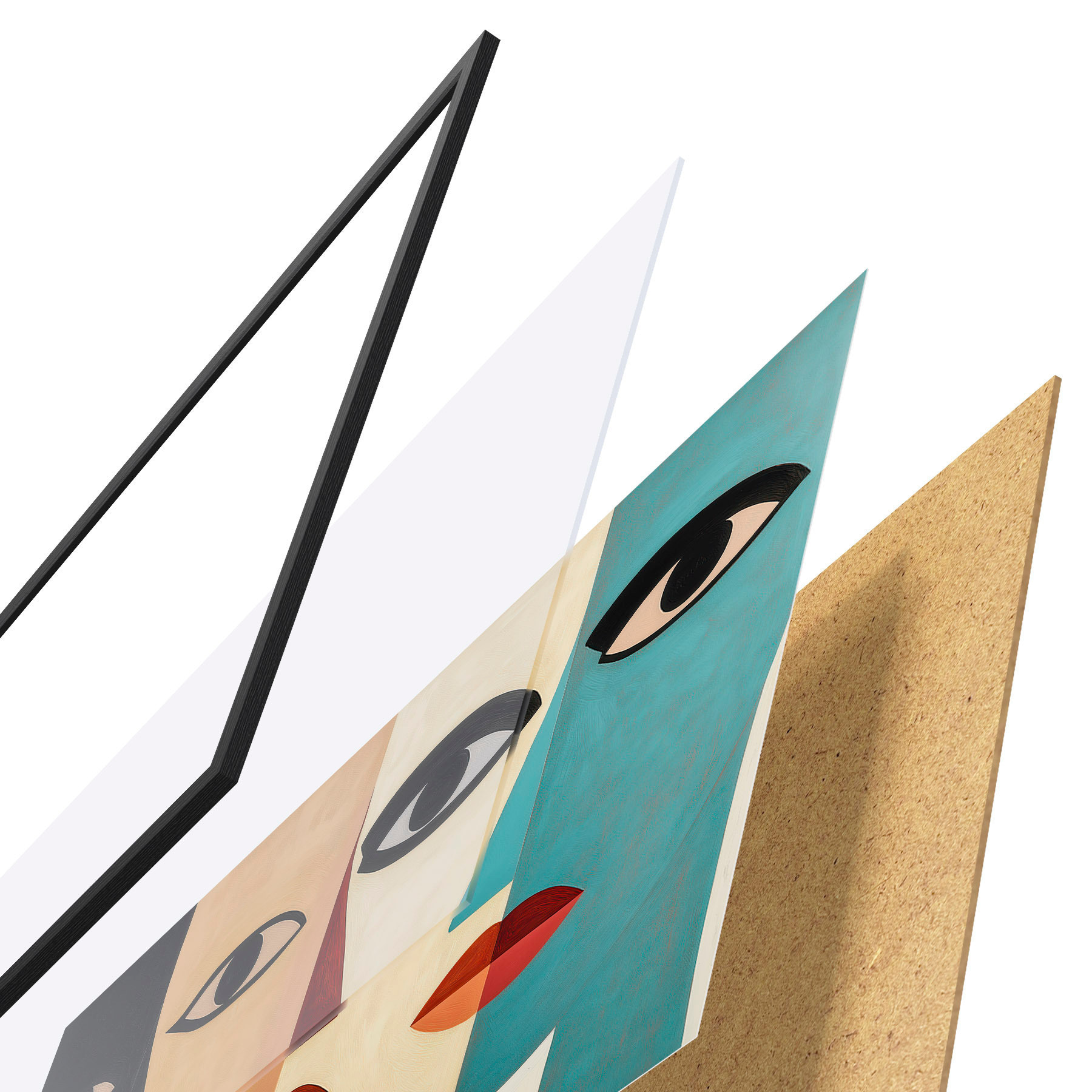Poster Abstrakte Gesichter f51063