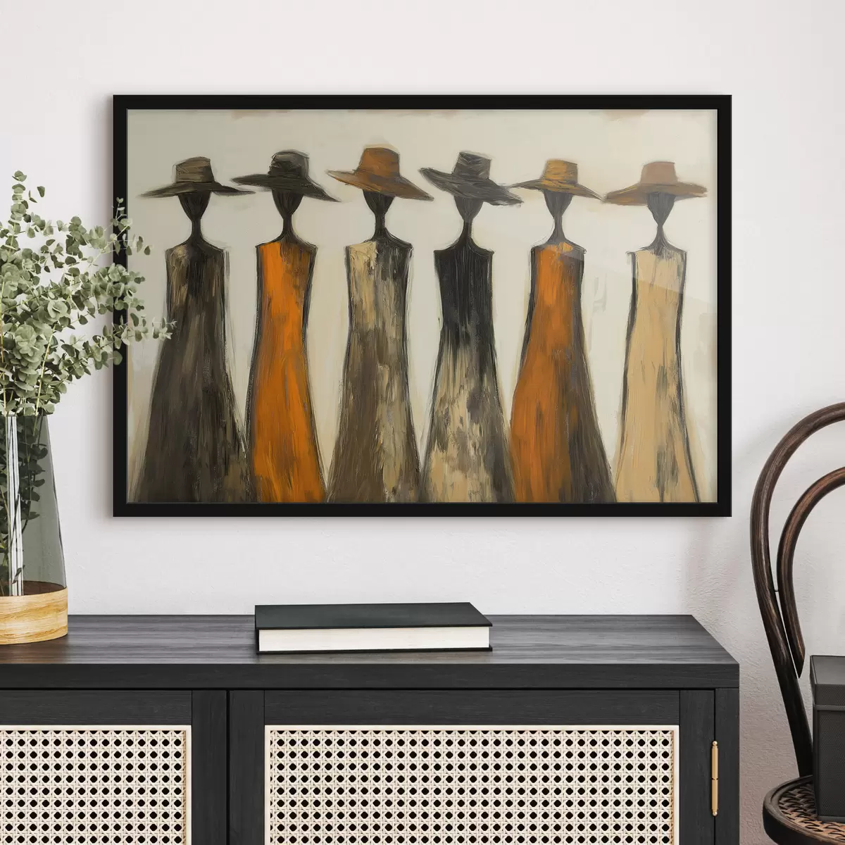 Poster Silhouetten mit Hüten f51064