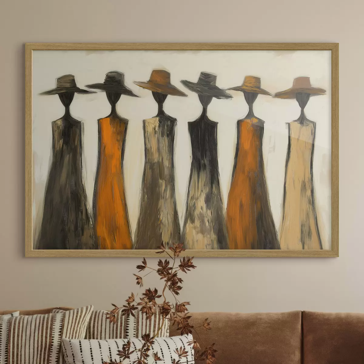 Poster Silhouetten mit Hüten f51064