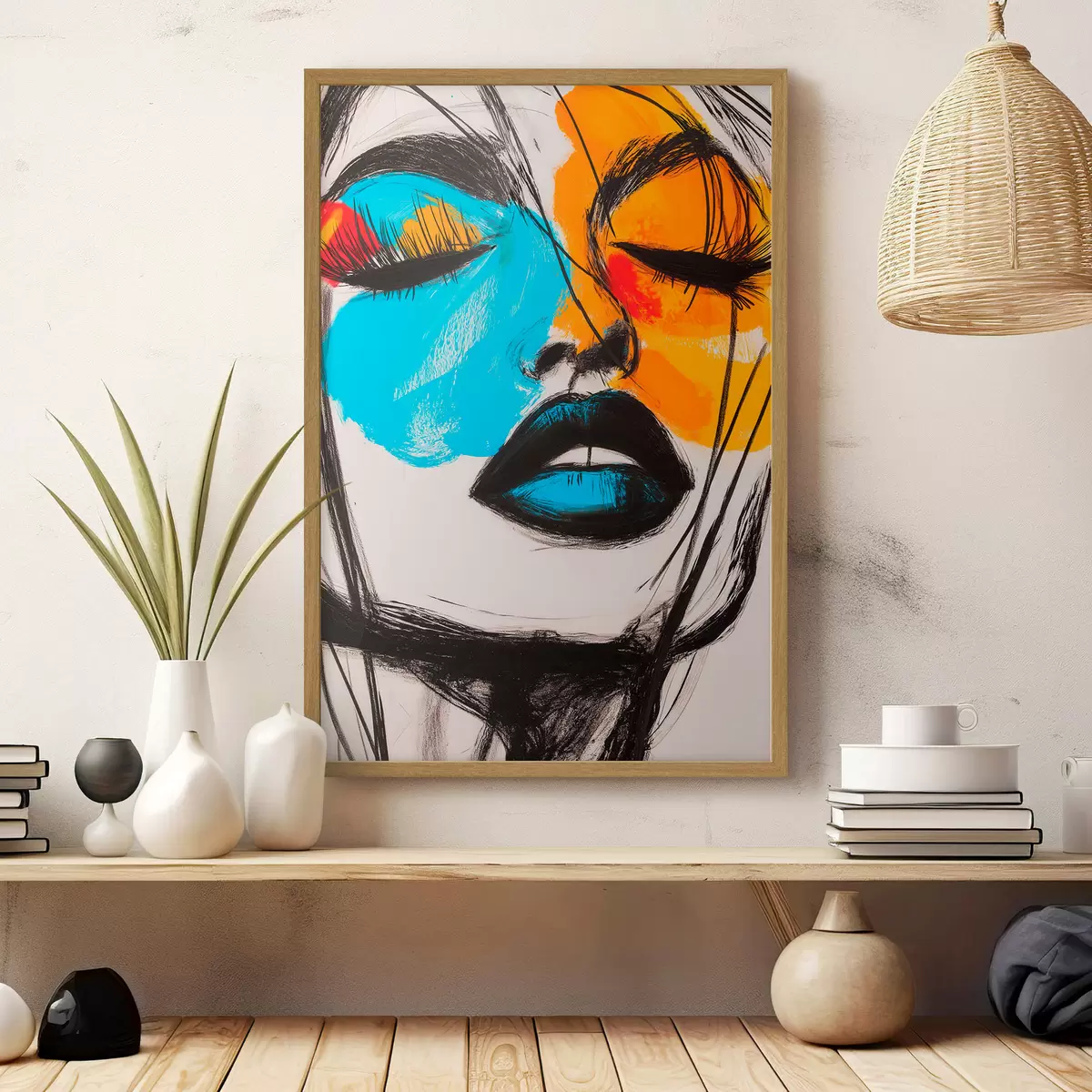 Poster Gesichter in Farbe f51066