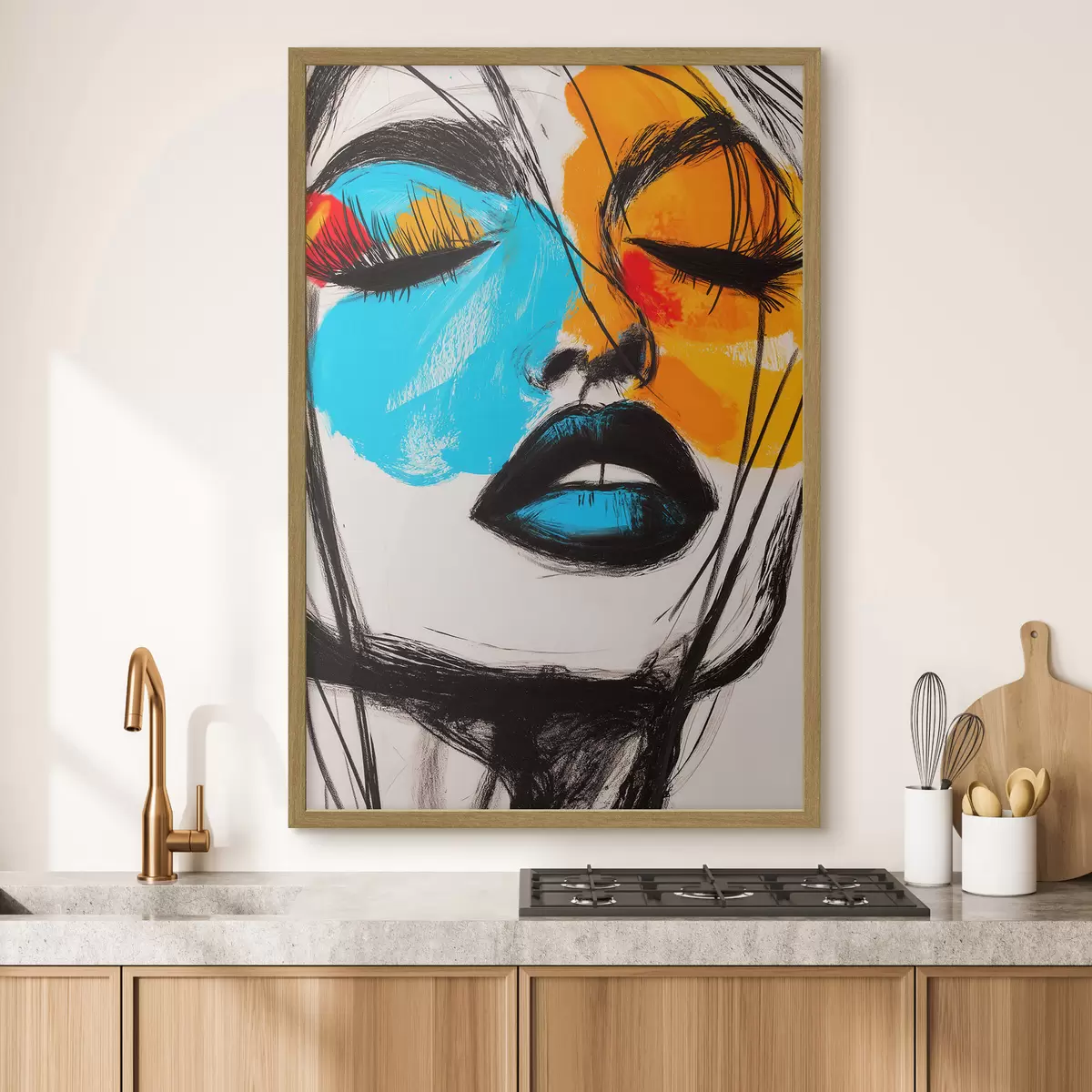 Poster Gesichter in Farbe f51066