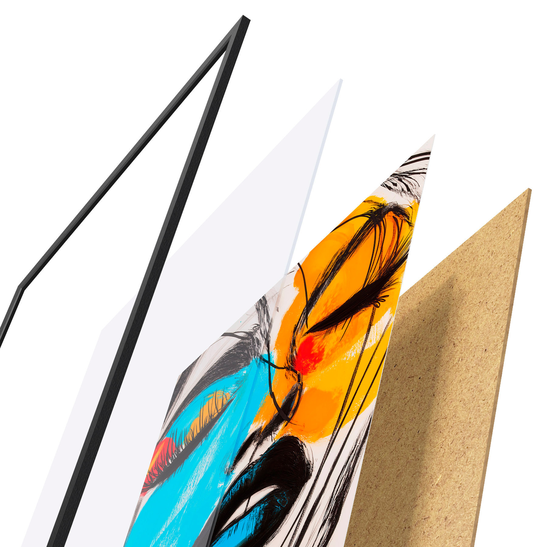 Poster Gesichter in Farbe f51066