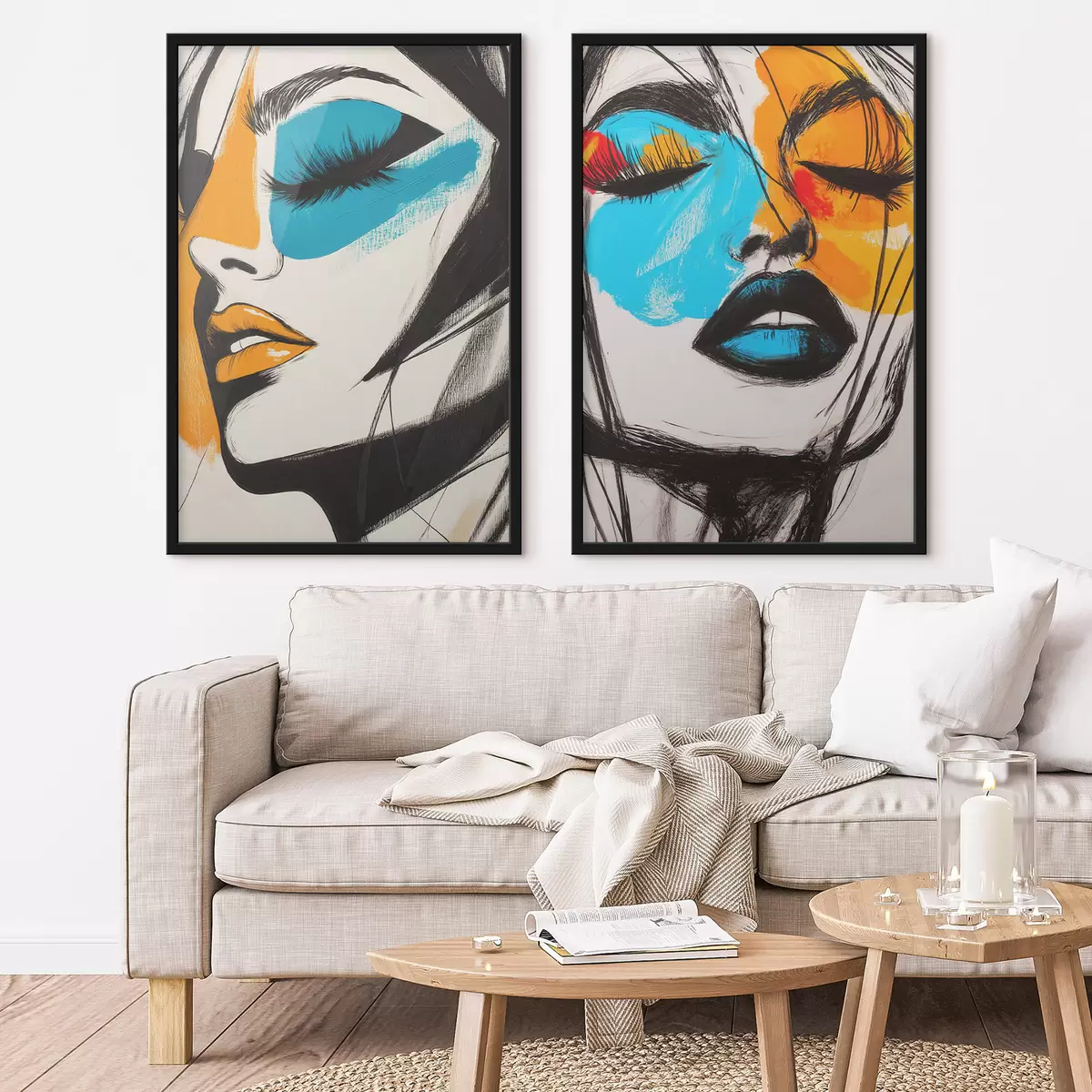 Poster Gesichter in Farbe d31083