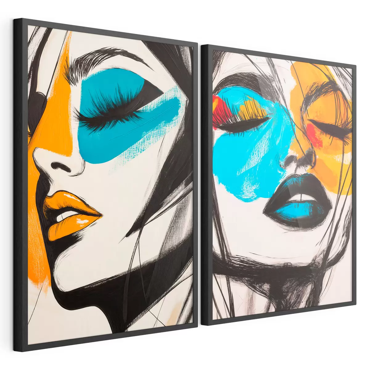 Poster Gesichter in Farbe d31083