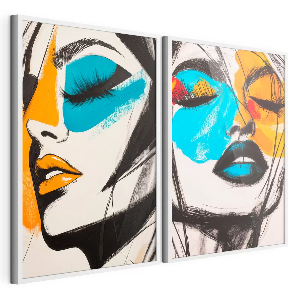 Poster Gesichter in Farbe d31083