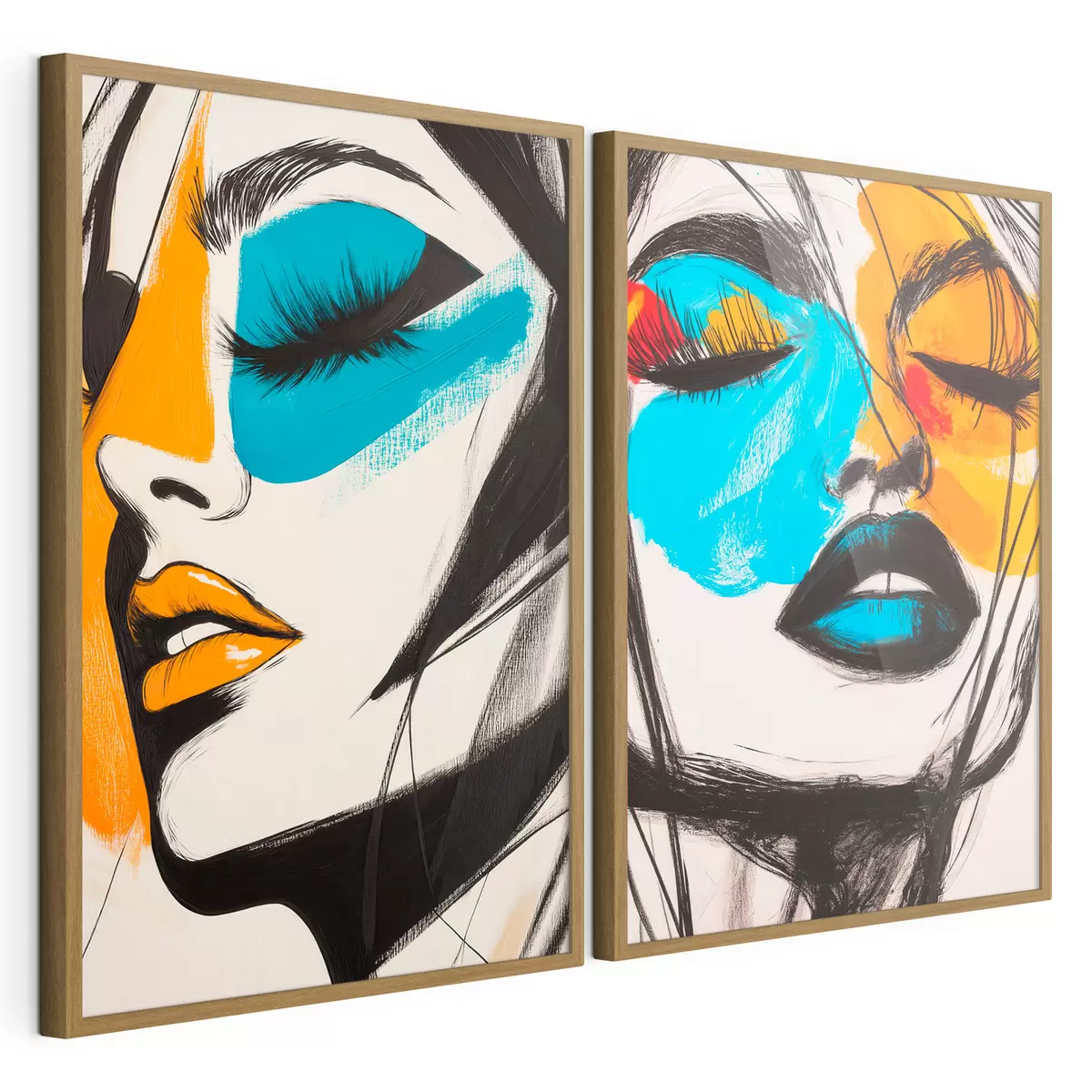 Poster Gesichter in Farbe d31083