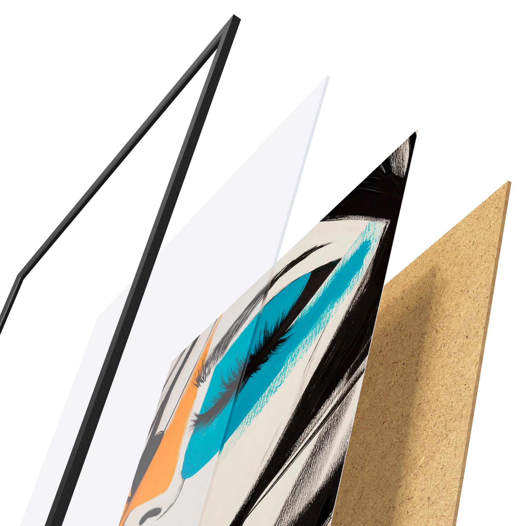 Poster Gesichter in Farbe d31083