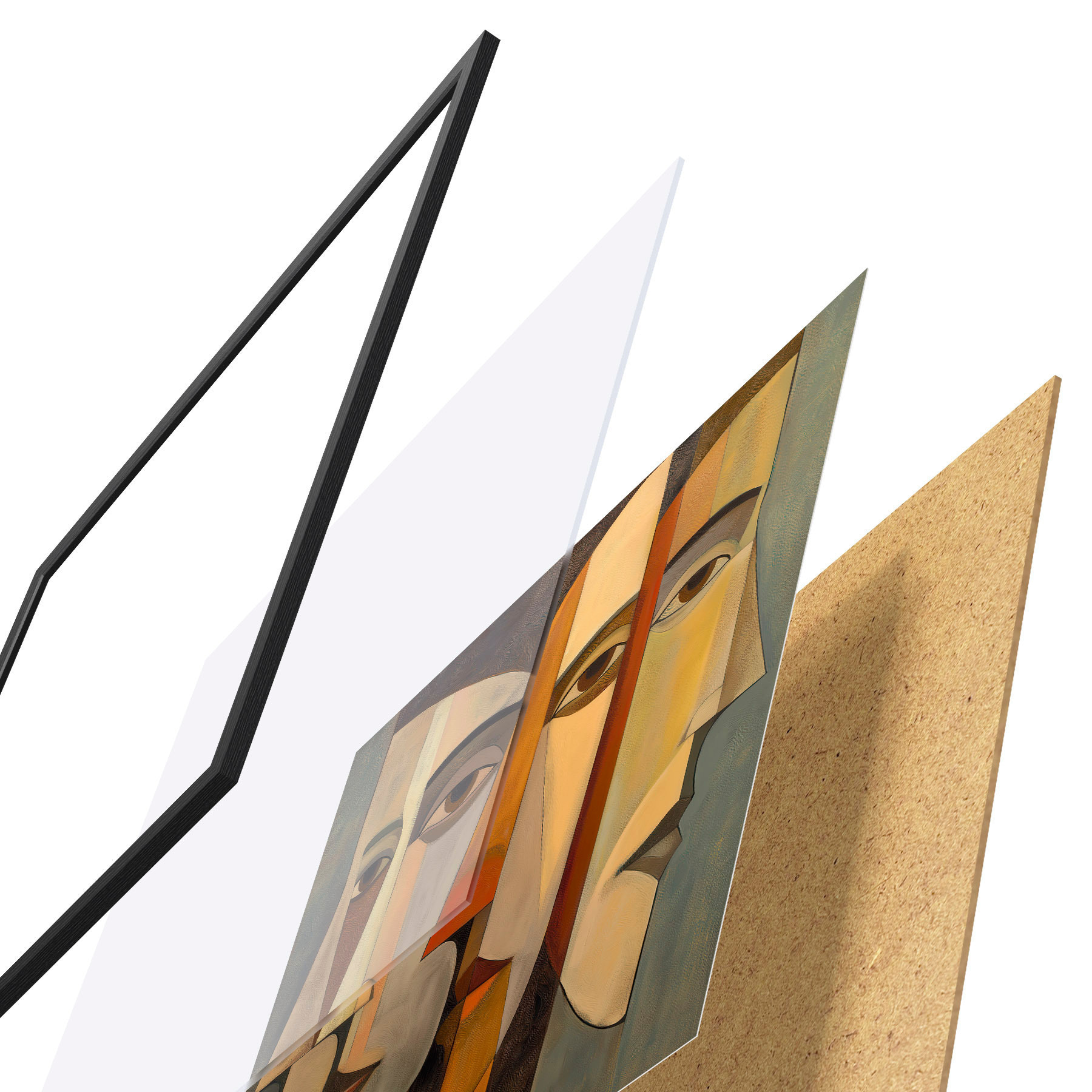 Poster Abstrakte Gesichter d31084