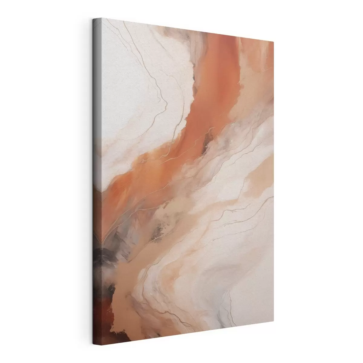 Fototapete Warme Terrakotta-Wellen in der Fluid-Art s51085