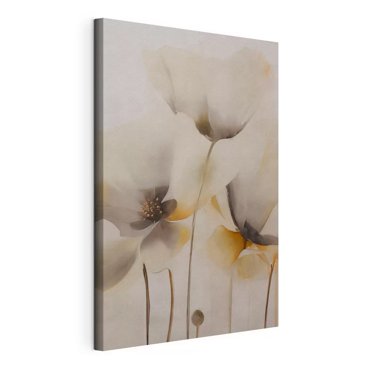 Fototapete Luftige Mohnblumen in Beige-Tönen s51090