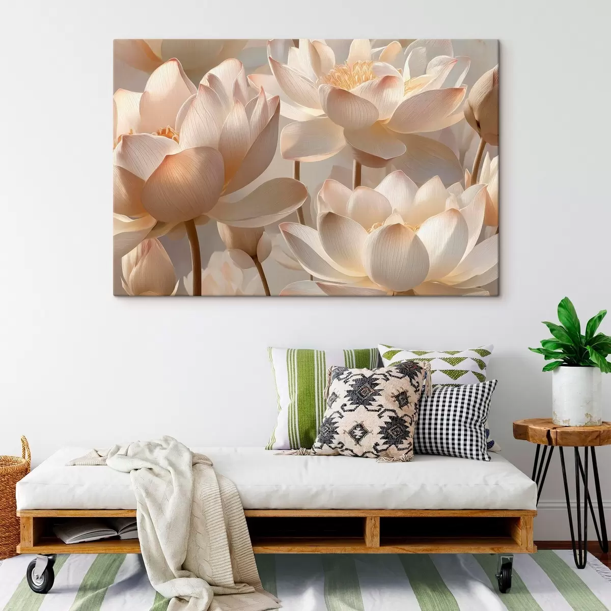 Fototapete Zarte Seerosen und Lotusblumen s51092