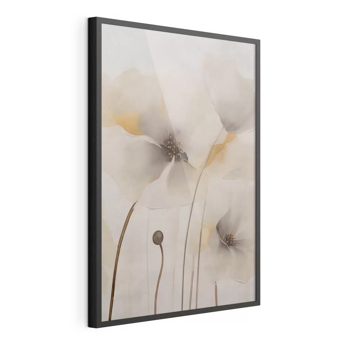 Poster Zarte Mohnblumen an schlanken Stielen f51089