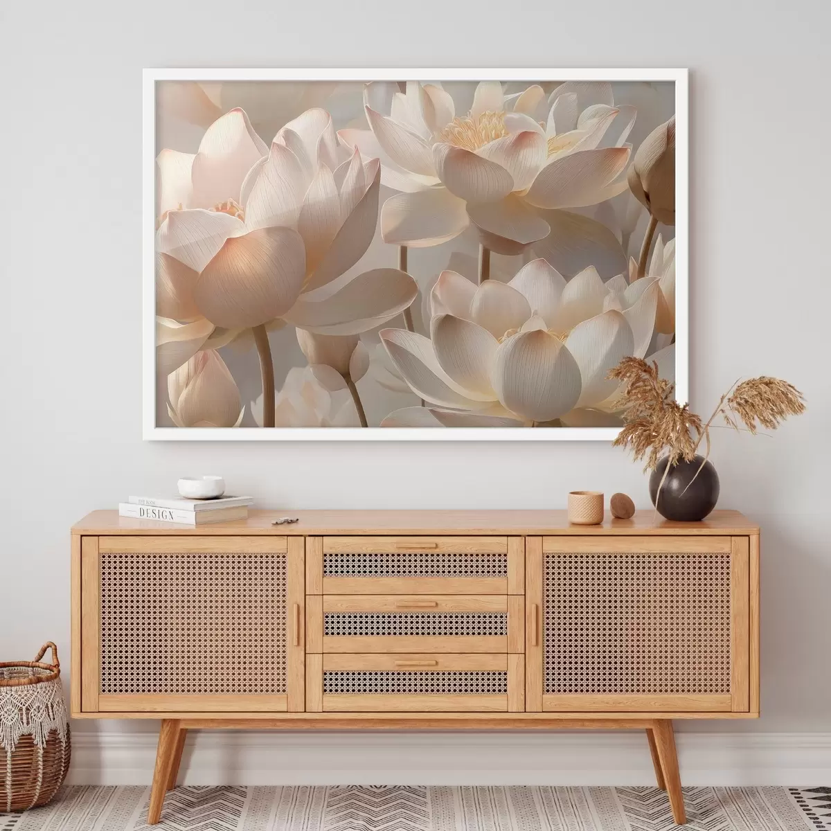 Poster Zarte Seerosen und Lotusblumen f51092