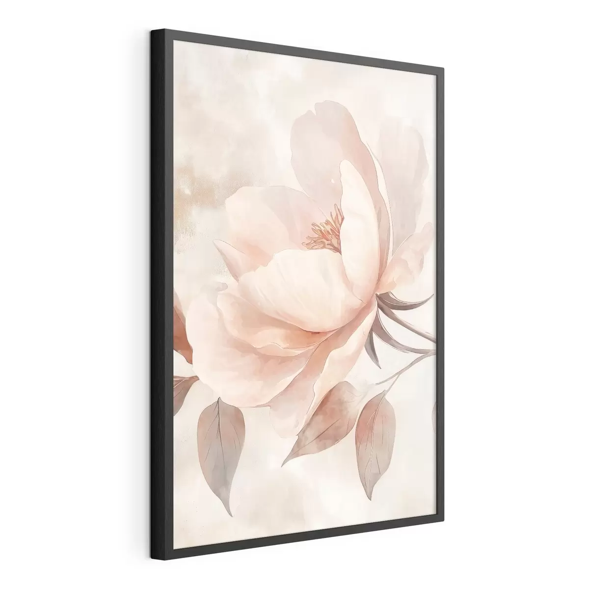 Poster Rosa-beige Blume in Aquarelltechnik f51098