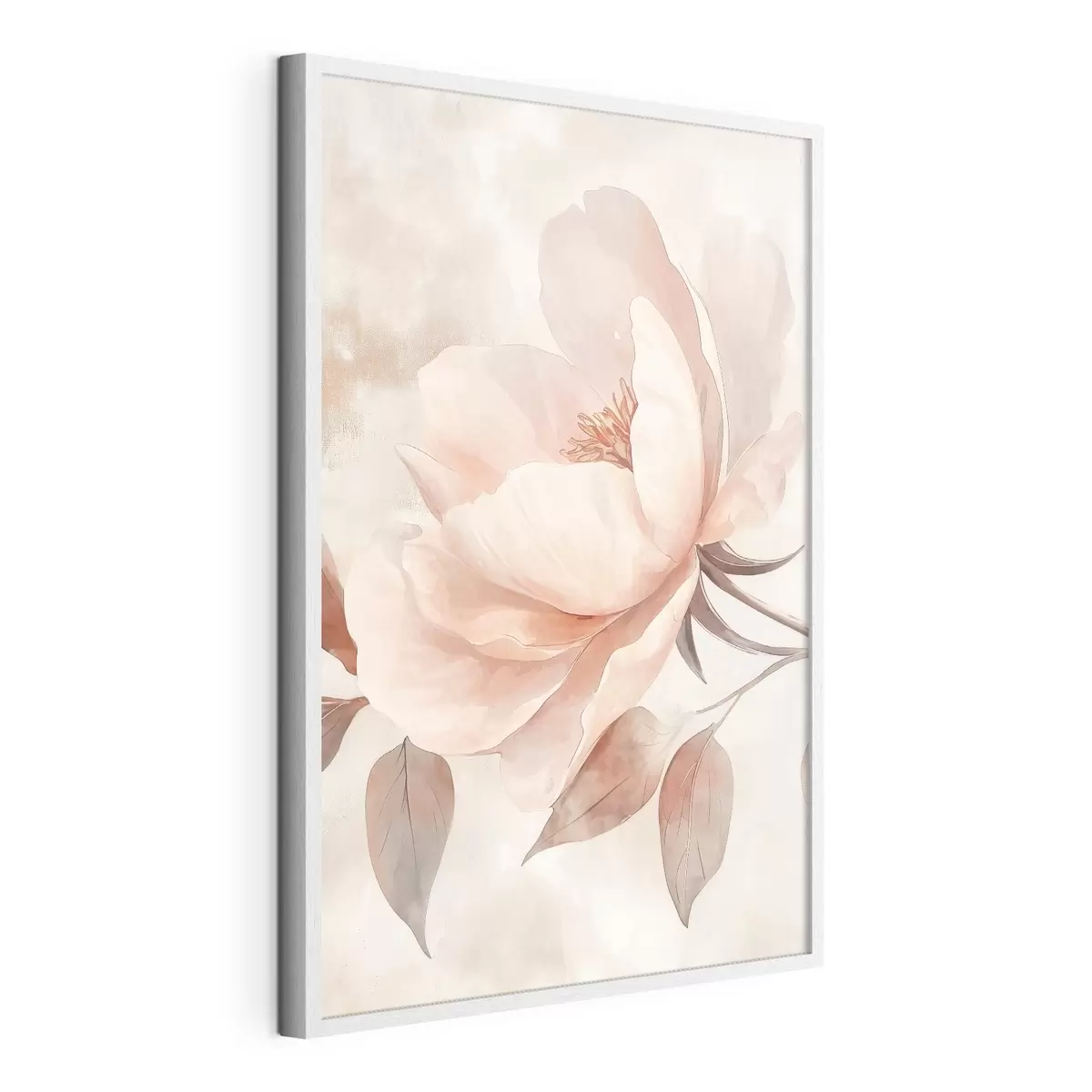 Poster Rosa-beige Blume in Aquarelltechnik f51098