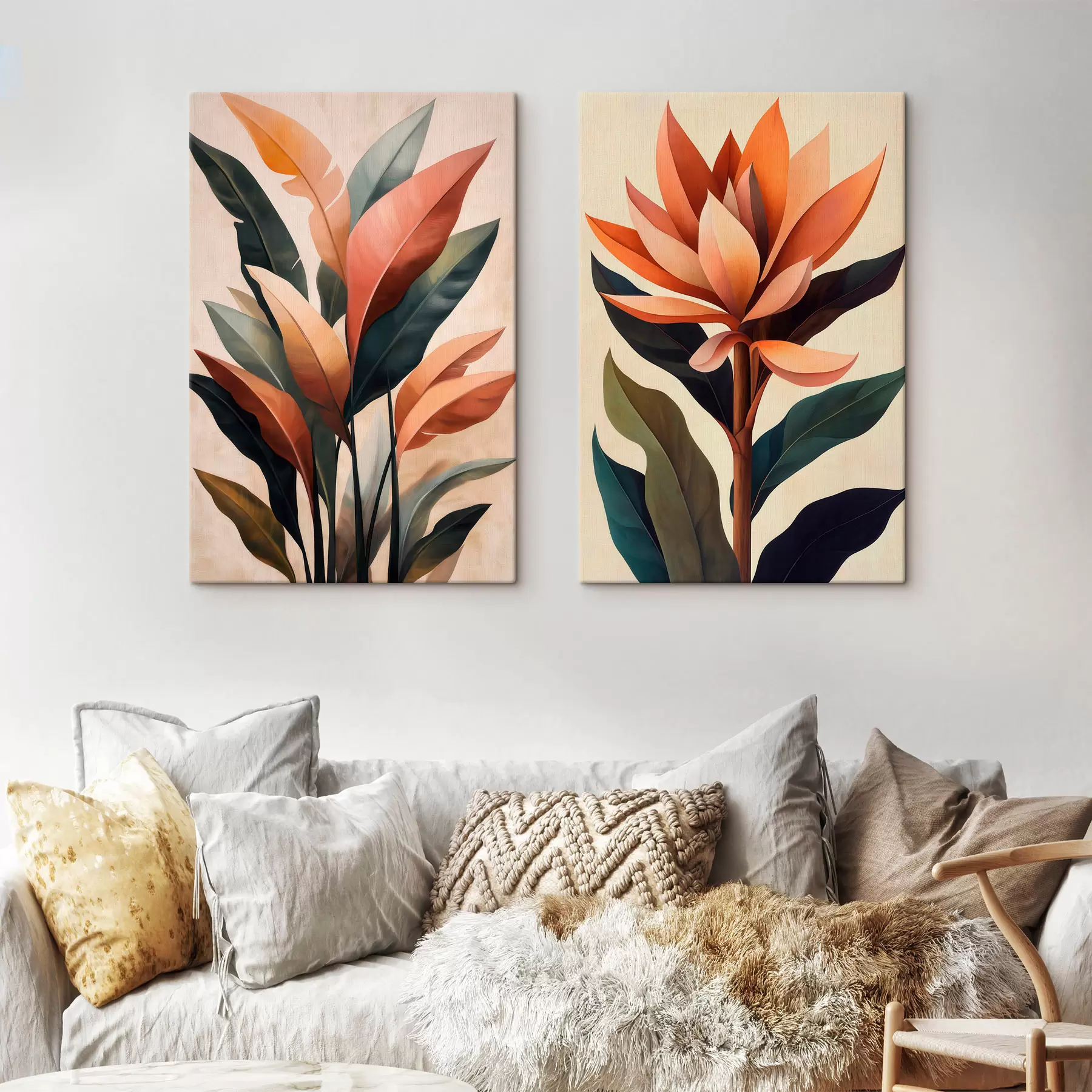 Fototapete Abstrakte Blumen und Blätter m31105