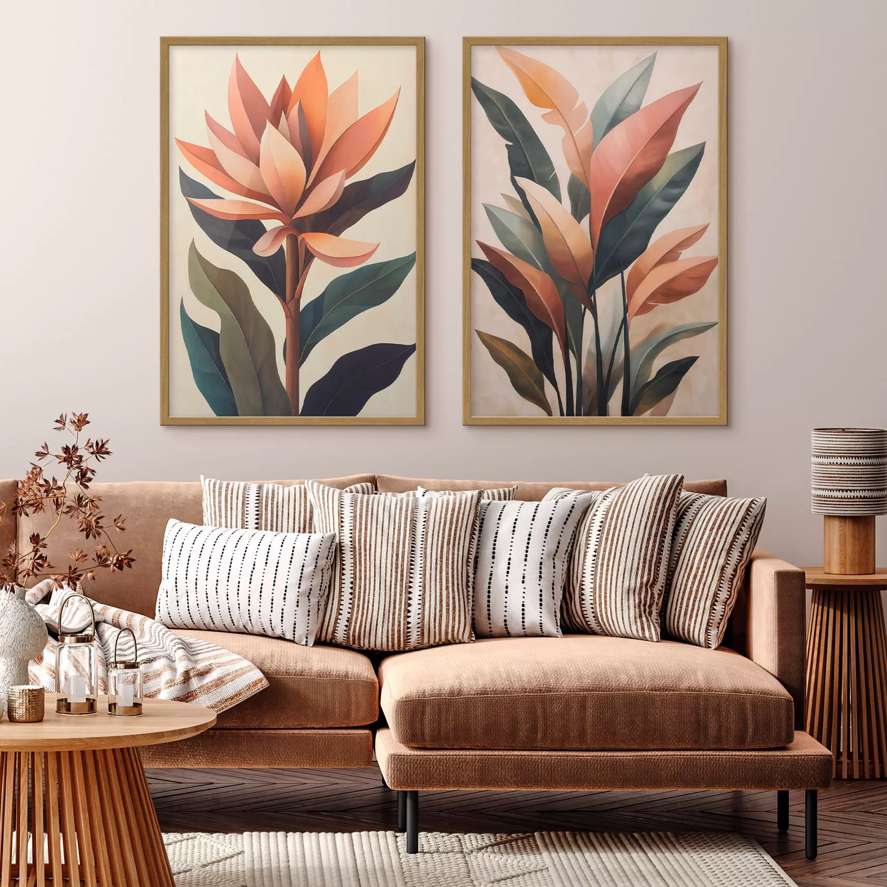 Fototapete Abstrakte Blumen und Blätter d31105