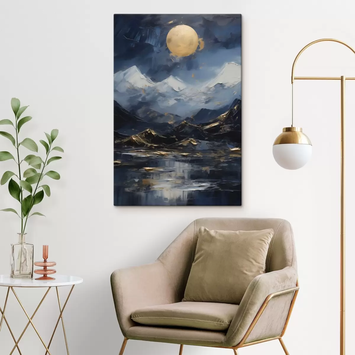 Fototapete Berglandschaft, Nachbildung eines Gemäldes s51164