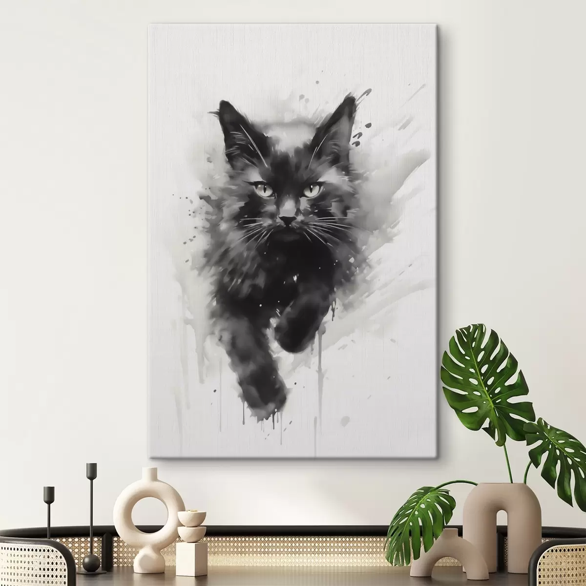 Fototapete Katze, Nachbildung eines Gemäldes s51168