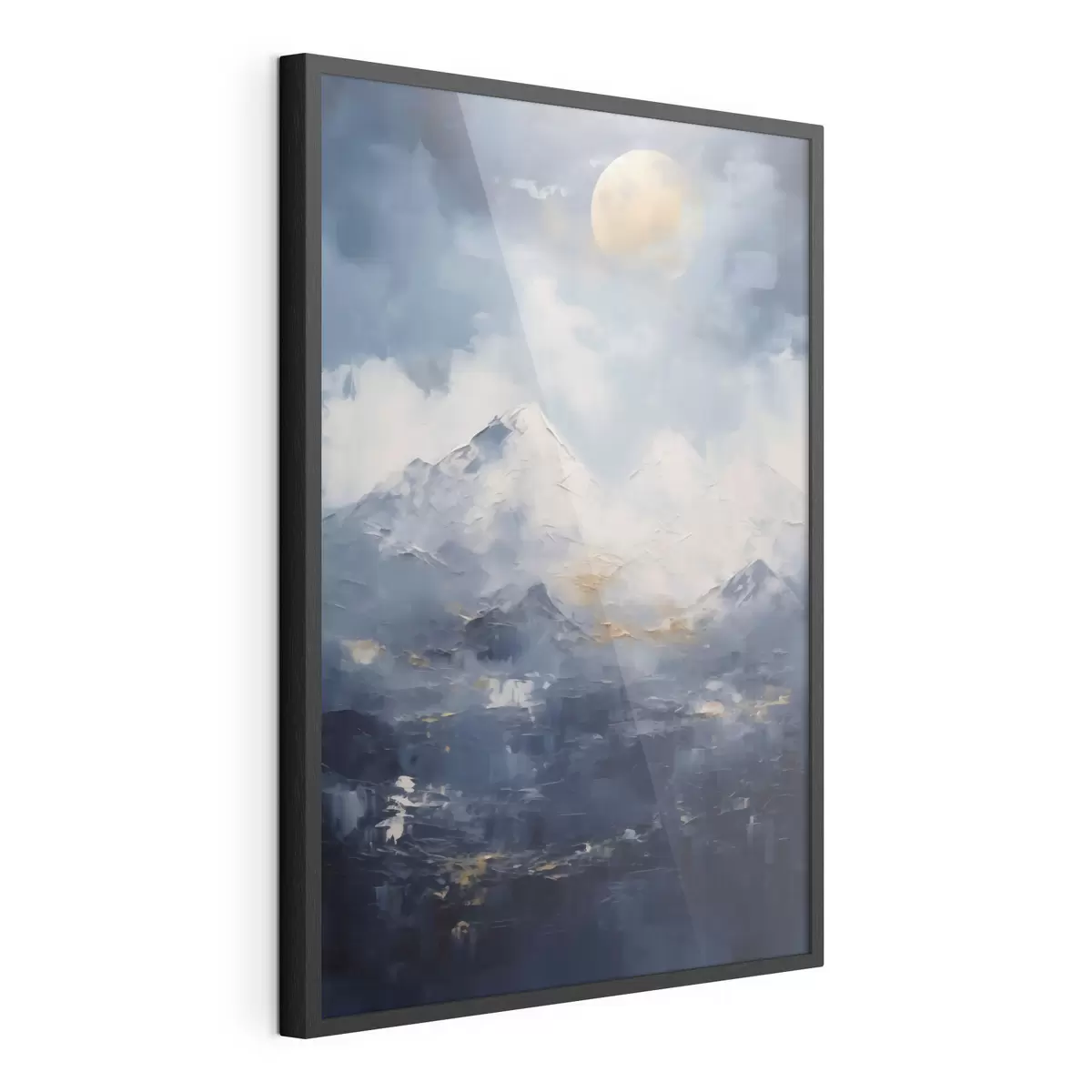 Poster Nächtliche Berglandschaft, Nachbildung eines Gemäldes f51165
