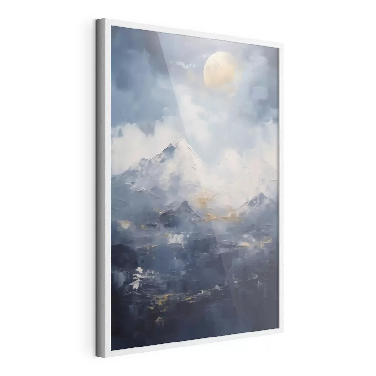 Poster Nächtliche Berglandschaft, Nachbildung eines Gemäldes f51165
