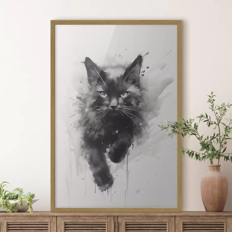 Fototapete Katze, Nachbildung eines Gemäldes f51168